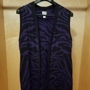 Chico's Silk/Cotton Long Sweater Vest